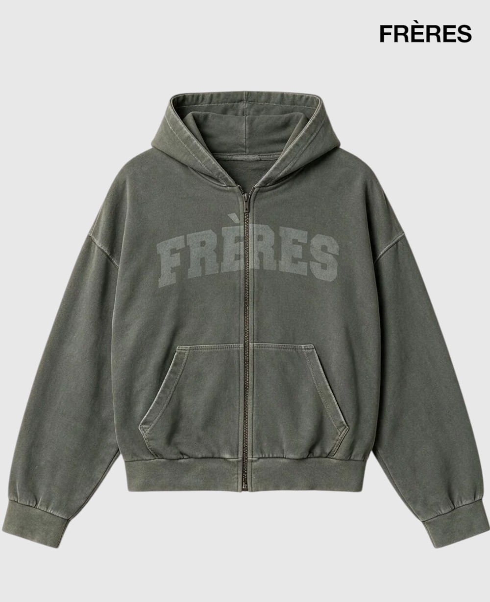HOODIE ZIP WASHED